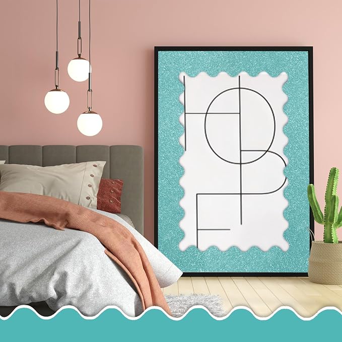 70Ft Shine Light Blue Bulletin Board Borders，Scalloped Poster Boards - Image 4
