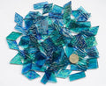 200g Transparent Mosaic Glass Tiles, Large Stained Glass Pieces by Unknown