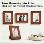RPJC 3.5x5 inch Picture Frame Made of Solid Wood High Definition Glass - Image 2