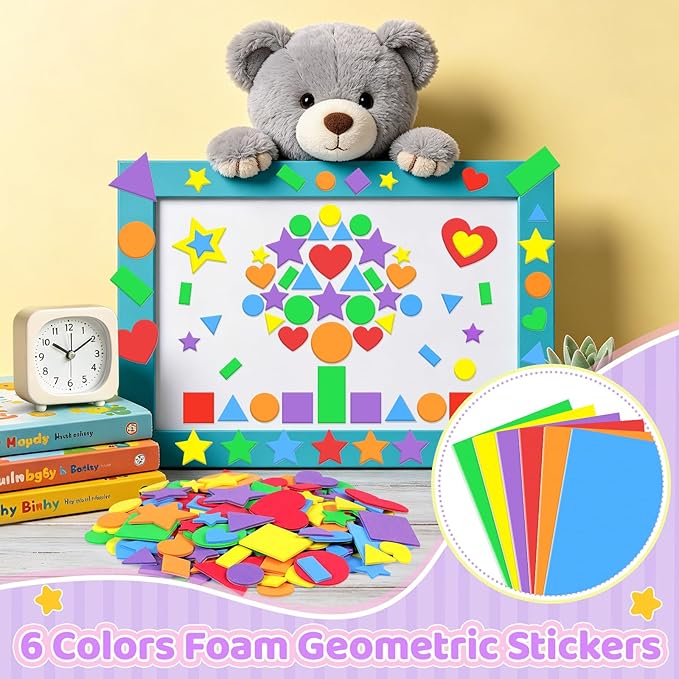 600Pcs Foam Stickers Foam Shape Stickers - Image 5