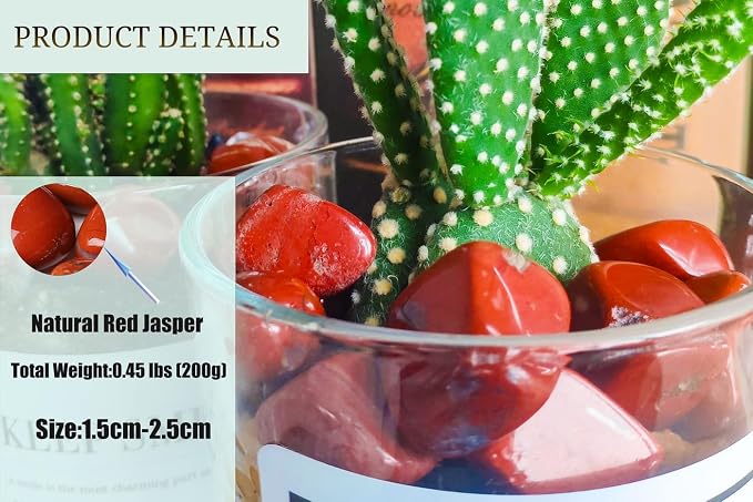 DUQGUHO Red Jasper Healing Crystals Stones Set Natural Tumbled Polished - Image 6