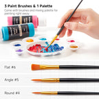Shuttle Art Acrylic Paint Set, 25 Vintage Colours, 2oz/60ml Bottles, Rich - Image 8