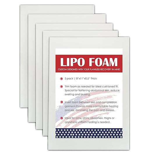 5 Pack Lipo Foam Pads for Post Surgery Ab Board Liposuction Surgery | by KUSMOO