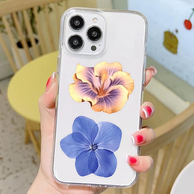 50PCS Transparent Flora Scrapbook Stickers, Flower-E | Vintage Aesthetic Flowers - Image 7