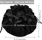 SIQUK Large Dice Bag with Pockets Drawstring Dice Bag DND Big Capacity Storage - Image 3