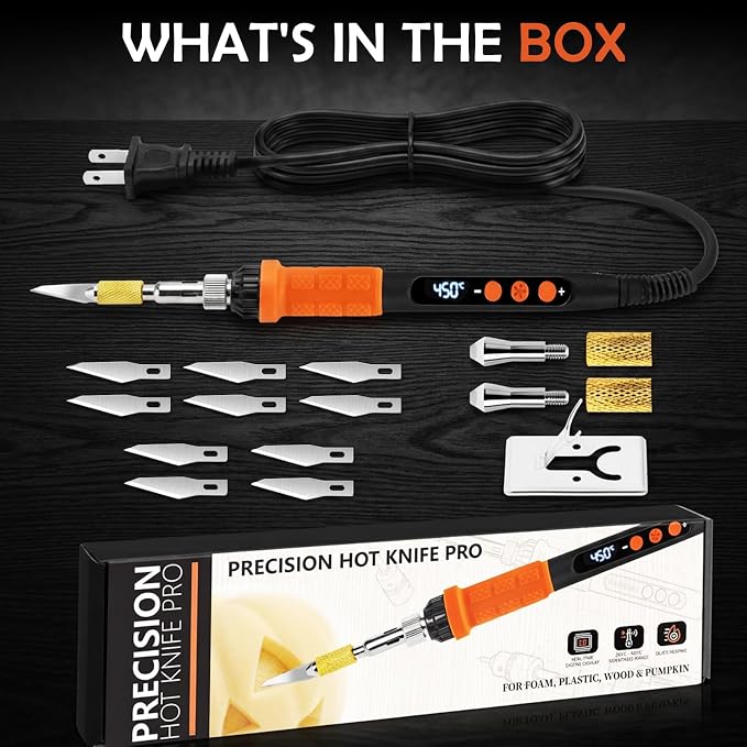 K KERNOWO Digital Hot Knife Foam Cutter, 500°C Max Heat Electric Craft Knife - Image 7