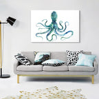 Blue Octopus Canvas Wall Art by Edward Selkirk Coastal Wall Decor Nautical - Image 6