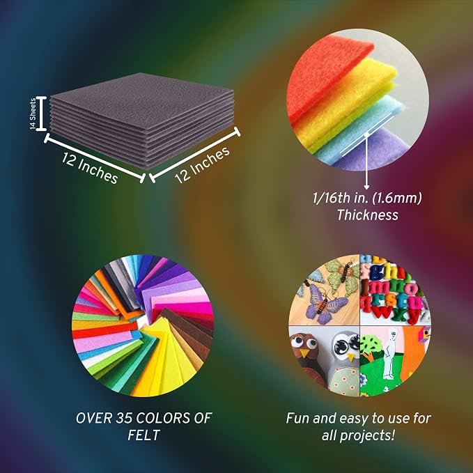 FabricLA Acrylic Felt Sheets for Crafts - Image 3