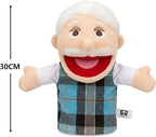 Family Hand Puppets for Kids, Includes Grandpa, Son - Image 3