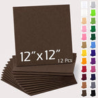 12" x 12" Felt Sheets for Crafts, 2mm Stiff Felt Fabric, Polyester Felt Squares by AblemeDeco