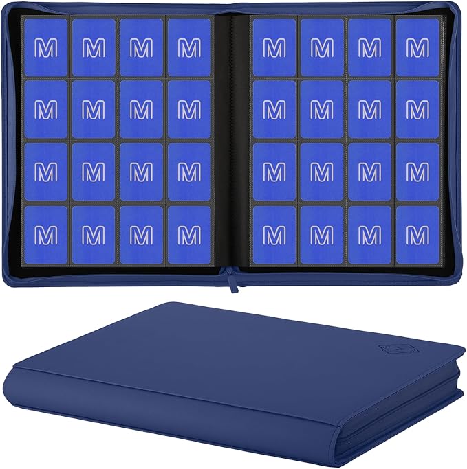 Premium Card Binder 16 Pocket, Trading Card Binder Holds up to 1000+Cards by MOSLA