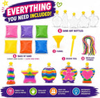 Glow Sand Art Kit, DIY Craft for Girls w/ 5 Necklace Bottles | Includes 1 Glow - Image 7
