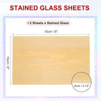 PATIKIL 4 x 6 Inch Transparent Stained Glass Sheets, 2 Sheets Mosaic Glass - Image 2