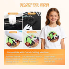 Orange Glitter HTV Heat Transfer Vinyl, Glitter Iron on Vinyl 10" x 8ft | Neon - Image 5