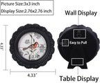 Vintage Picture Frames 3x3 Round Black Antique Picture Frames - Image 2