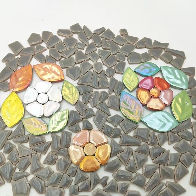 200g Ceramic Mosaic Tiles for Crafts, Irregular Stained Ceramic 0.2"x0.8" - Image 4