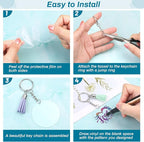 350Pcs Acrylic Keychain Blanks Clear Acrylic Round Ornament Blank - Image 7