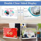 Acrylic Sign Holder 8.5 x 5.5, 8 Pack Double-Sided Standup Table Top Clear Sign - Image 3