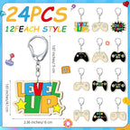 RattanView 24 Pcs Video Game Craft Color Your Own Keychains DIY Craft Wooden - Image 2