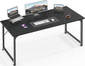 Huuger Computer Desk, 55 Inch Home Office Desk, Gaming Writing Work from Home by Huuger