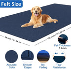 XSEINO Navy Large Felt Fabric 108" X 36 ", 1.4 mm Thick Soft Felt Fabric Sheet - Image 2