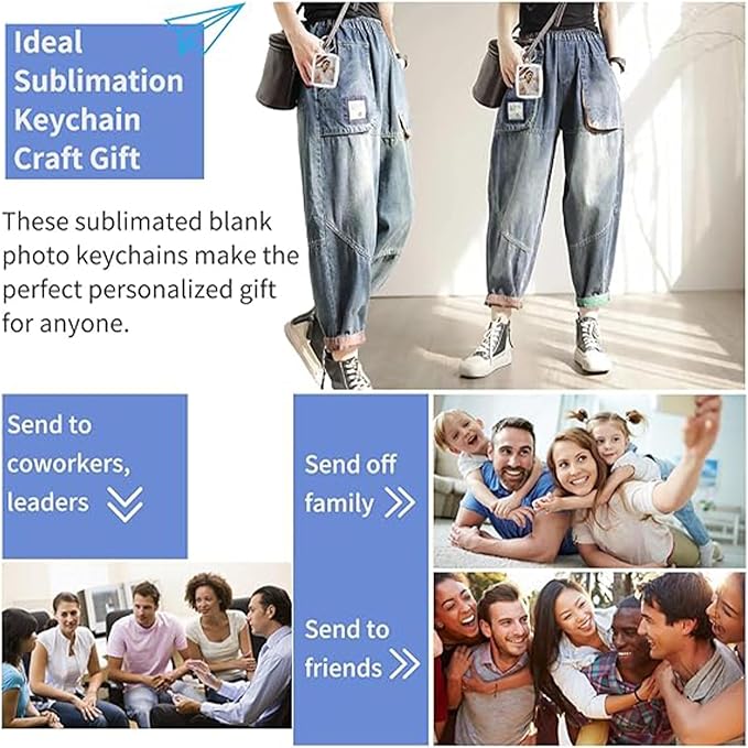 30pcs Pendant Picture Frame keychain, Make Your Own Personalized keychain Kit - Image 5