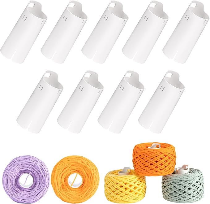 Etcokei 9pcs Yarn Ball Tube for Etcokei Electric Yarn Winder M1, Reusable ABS by Etcokei