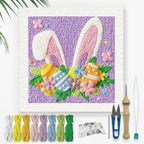 Doodlream Easter Bunny Ears Egg DIY Punch Needle Embroidery Kit by Doodlream