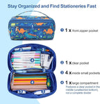 Large Pencil Case for Boys, Durable Pencil Pouch for School, Wide Opening Soft - Image 4