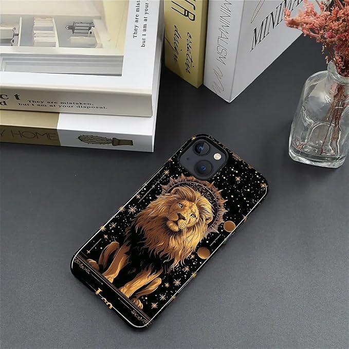 ZHEGAILIAN Case for iPhone 15, Galaxy Lion Gold Durable Shockproof Silicone + - Image 4