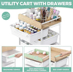 6 Drawer Rolling Cart for Craft Storage, Utility Drawer Organizer - Image 4