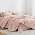 Love's cabin California King Comforter Set Pink, 7 Pieces California King Bed by Lovescabin