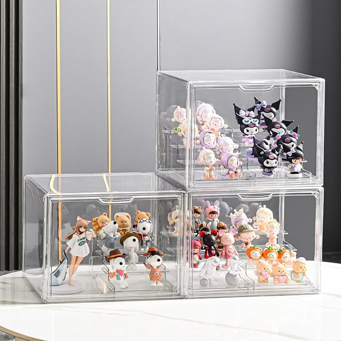 4 Tier Display Case for Collectibles, Storage Container - Image 6
