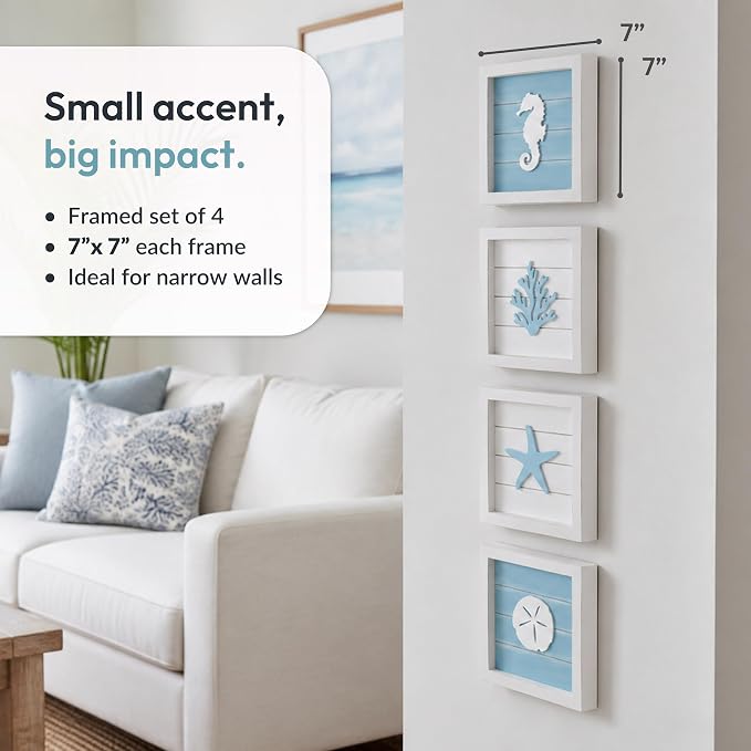 Tide and Tales Coastal Wall Art Beach Bathroom Wall Decor - Image 2