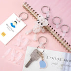 OIIKI 150Pcs Clear Acrylic Keychain Connector Snap Tabs, Plastic Keychain Clips - Image 3