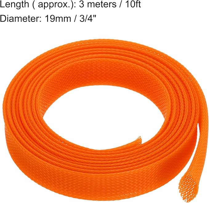 uxcell Expandable Sleeving, 1 3/16-inch 10ft Cable Sleeve - Image 3