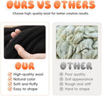 1.76oz Wool Roving: Needle Felting Wool White Roving Wool Felting Supplies Pure - Image 8