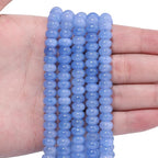 Songxi 5x8mm Natural Deep Blue Stone Rondelle Beads, Gemstone by SongXi