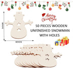 Waeceip 50PCS Unfinished Wood Snowman Kit - Image 2