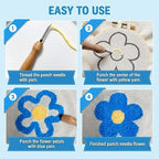 Punch Needle Kit for Adult Beginners, 3-4" Needle Punch Coaster & Bag Charm - Image 7