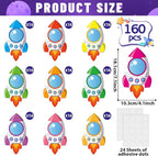 160Pcs Rocket Cutouts Back to School Bulletin Board Decoration Set Outer Space - Image 2