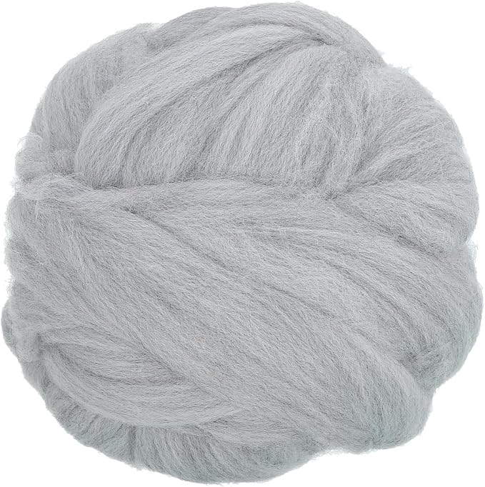 PATIKIL Wool Roving Yarn, 100G/3.53OZ Soft Felting Wool Pure Chunky Roving Yarn by PATIKIL