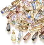 FASHEWELRY 50Pcs Teardrop Faceted Glass Pendants Mixed Colors Crystal Glass by FASHEWELRY