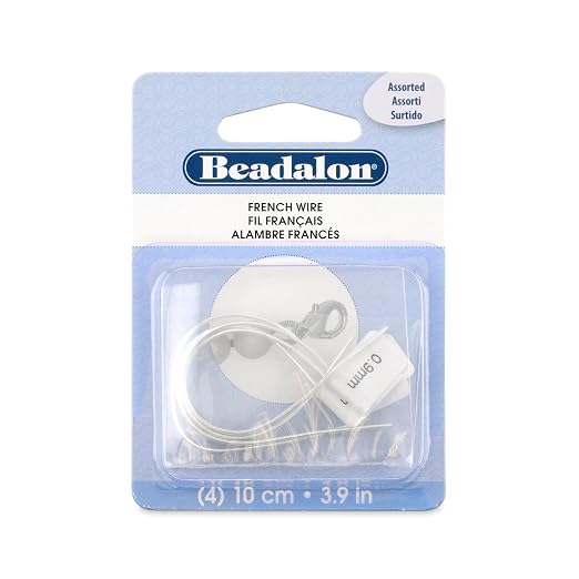 Beadalon French Wire Silver Assortment: 0.60 mm / .024 in, 0.7 mm / .028 in by Beadalon