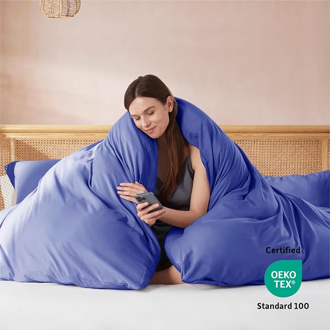 Nestl Royal Blue California King Duvet Cover Sets - Image 3