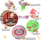 8 Pack Diamond Art Coasters, Coffee Retro Diamond Painting Coasters Kits | - Image 3