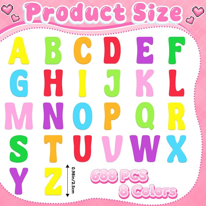 Letter Stickers, 3D Self-Adhesive Alphabet Stickers - Image 2
