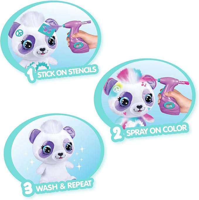 Canal Toys Personalize Airbrush Plush Large Panda! Decorate, Repeat! Customize - Image 7