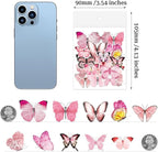 Imeepa 320Pcs Butterfly Stickers Transparent Scrapbooking Stickers | PET - Image 2