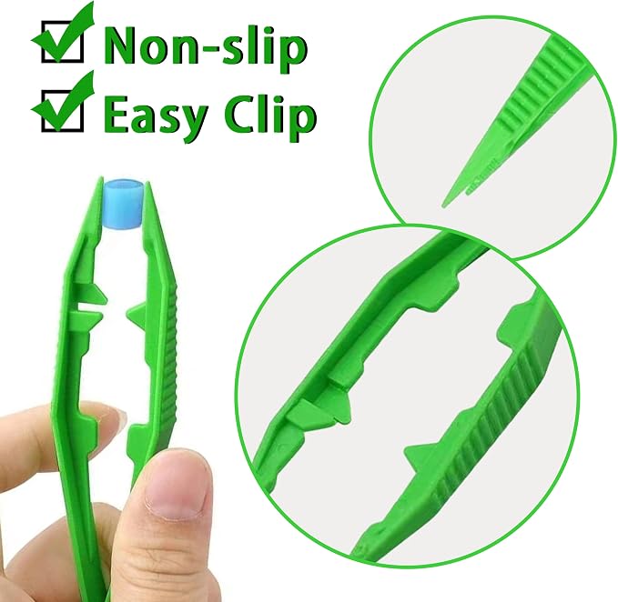 ZIQON 60PCS Plastic Tweezers Beads Tweezers - Image 5